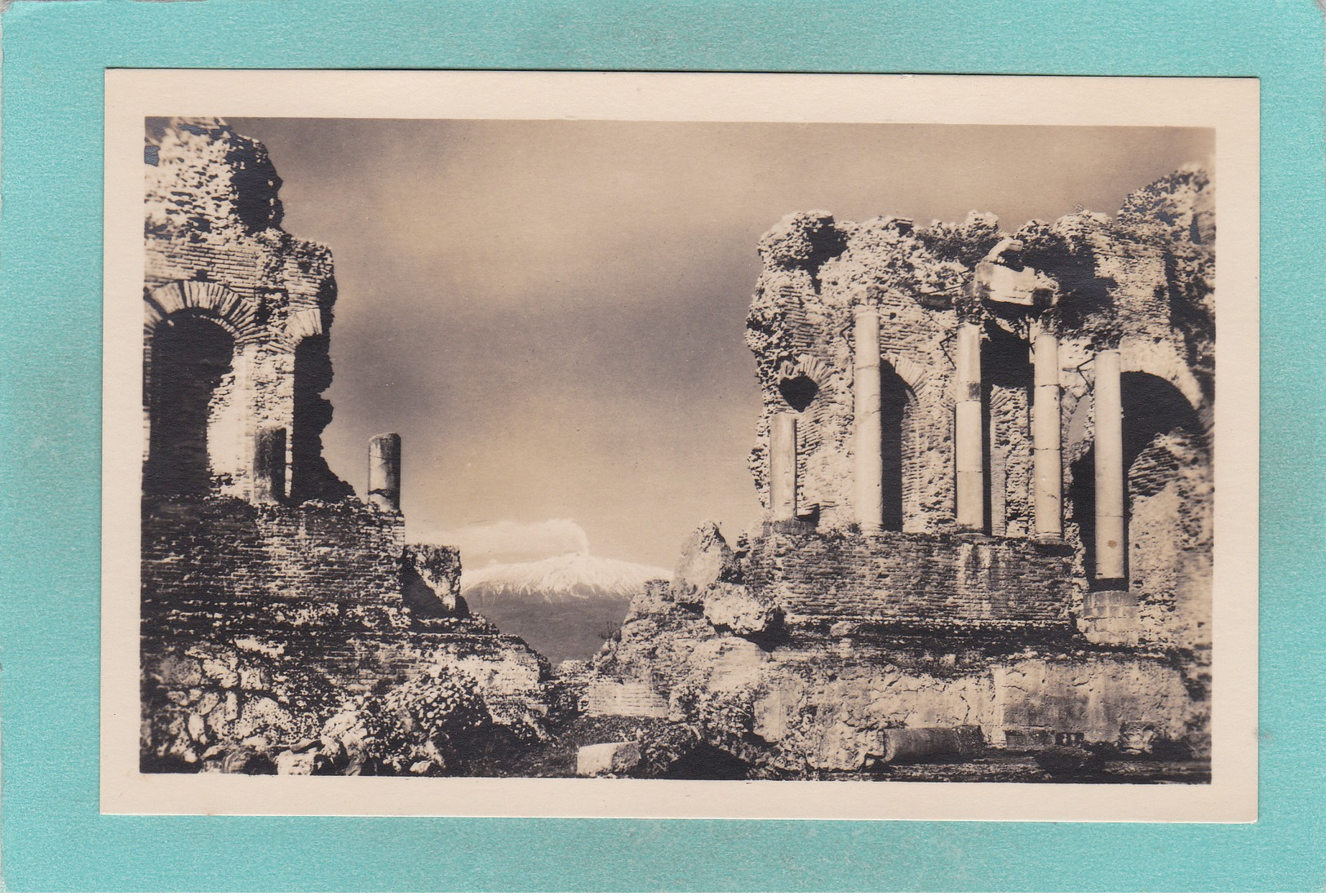 Small Antique Postcard Of Teatro Greco,Taormina, Sicily, Italy.V4. - Other & Unclassified