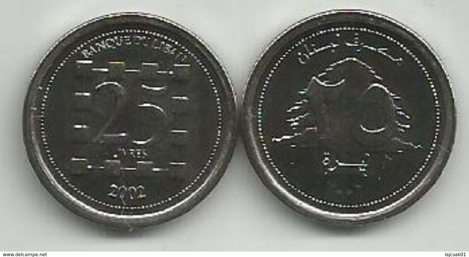 Lebanon 25 Livres 2002. UNC KM#40 - Libanon