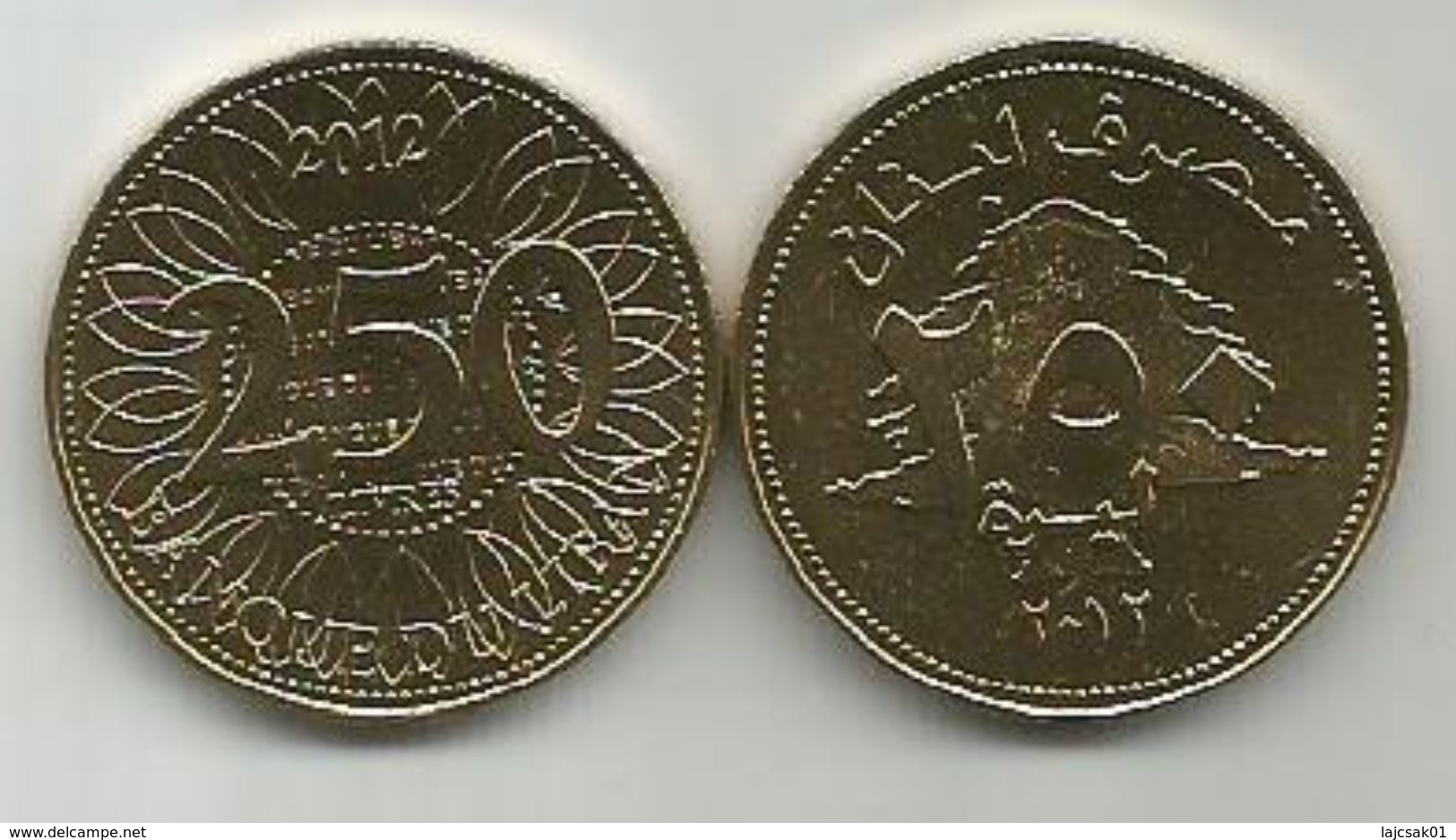 Lebanon 250 Livres 2012. UNC KM#36 - Libanon