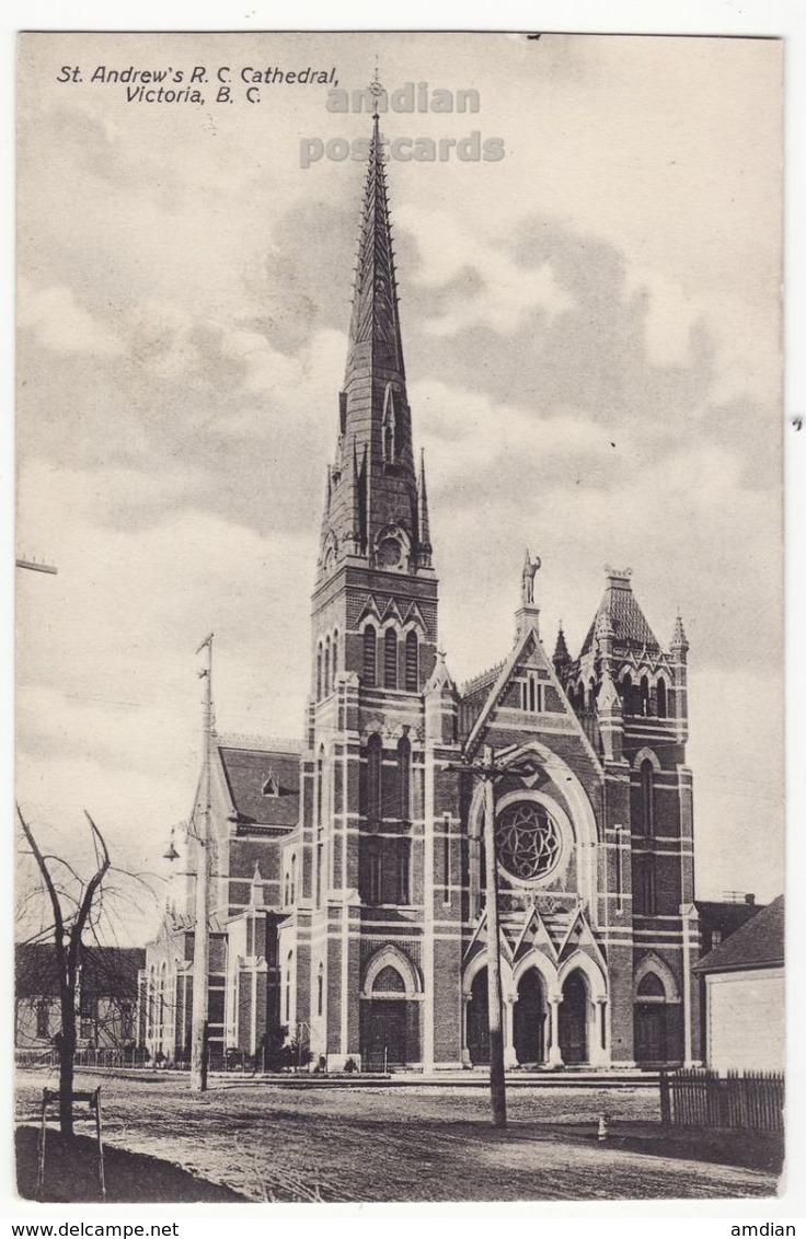 VICTORIA British Columbia BC, ST ANDREW'S CATHEDRAL C1910s Vintage Canada Postcard - Victoria