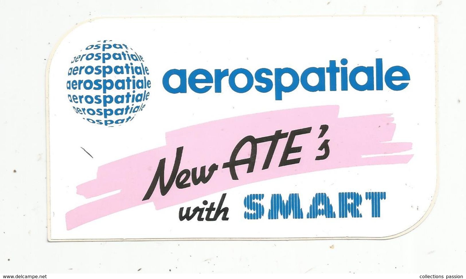 Autocollant , AVIATION & ESPACE , New ATE's With SMART ,  AEROSPATIALE - Autocollants