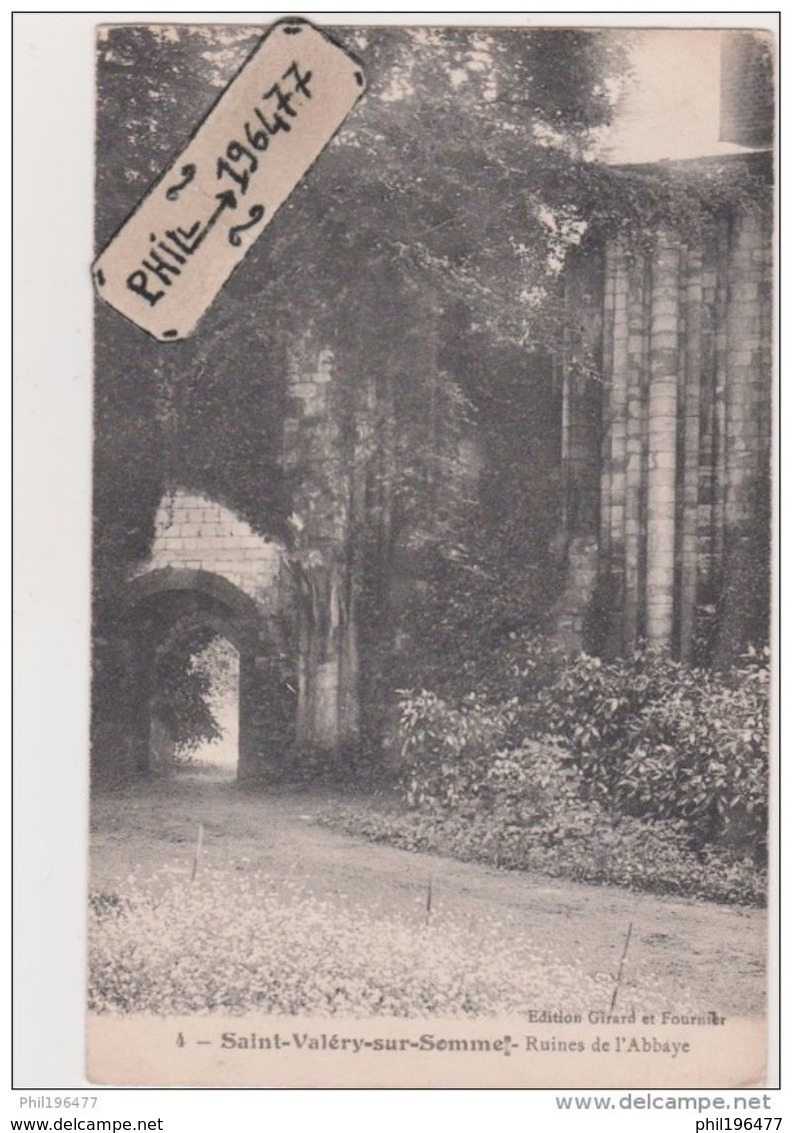 80 Saint Valery Sur Somme - Cpa / Ruines De L'Abbaye. - Saint Valery Sur Somme