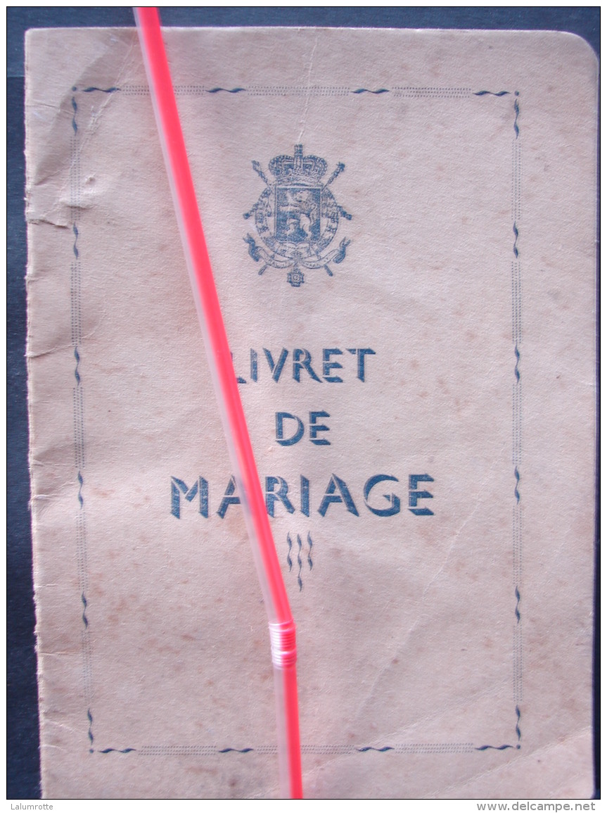 DH. 48. Livret De Mariage De Nestor Joseph Louis Houx Né à Stambruges En 1890 époux De Amélie Julie Duelz Née En 1890 - Historical Documents