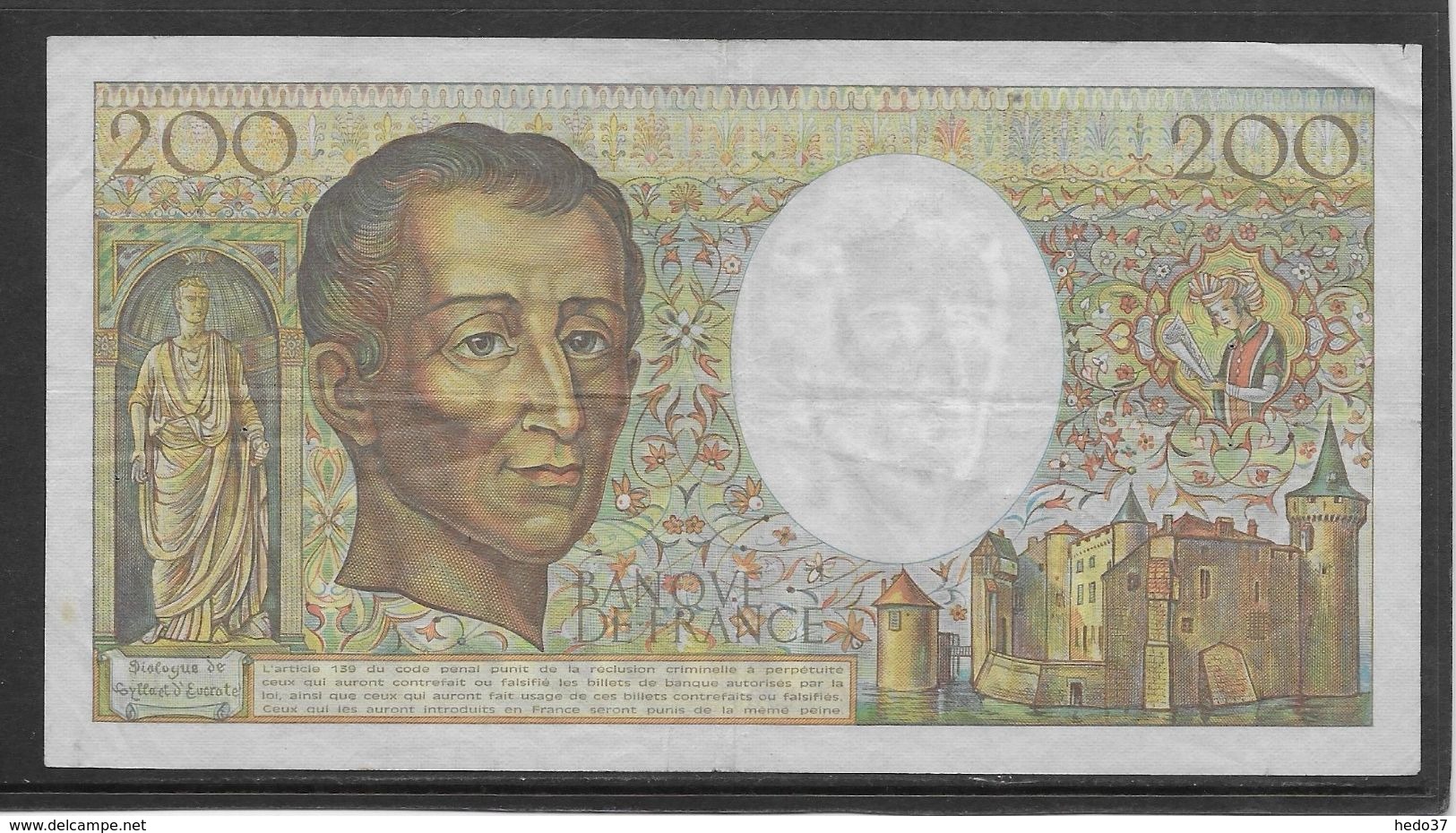 France 200 Francs Montesquieu - 1983 - Fayette N°70-3 - TTB - 200 F 1981-1994 ''Montesquieu''