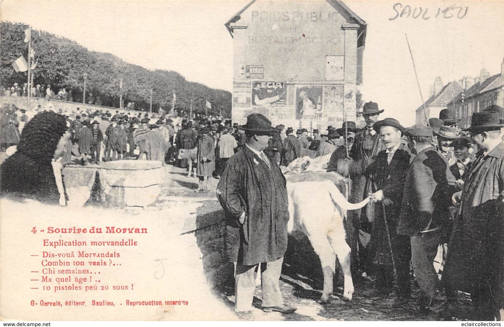 Saulieu     21       Le Morvan Illustré:  Marché  Aux  Bestiaux. Explication Morvandelle        (voir Scan) - Saulieu