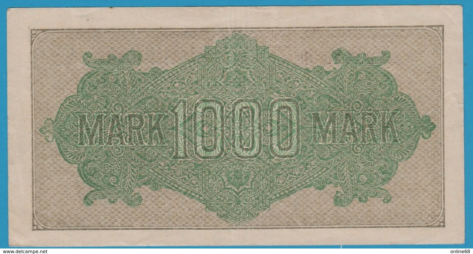 DEUTSCHES REICH 1000 Mark Code OE 15.09.1922  # Wg 299443*  P# 76d - 1.000 Mark