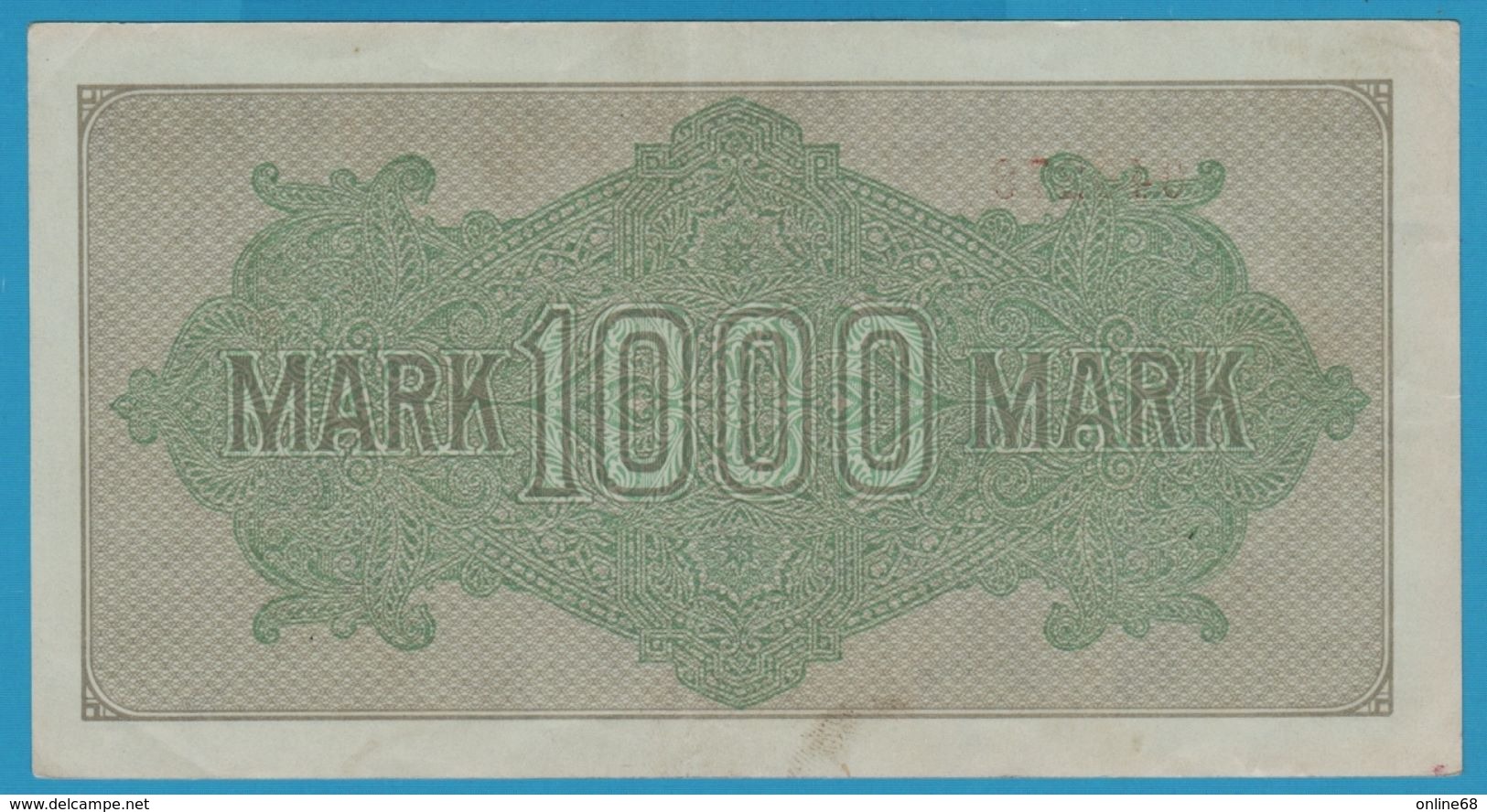 DEUTSCHES REICH 1000 Mark Code GP 15.09.1922  # Kb 040279 P# 76g - 1000 Mark