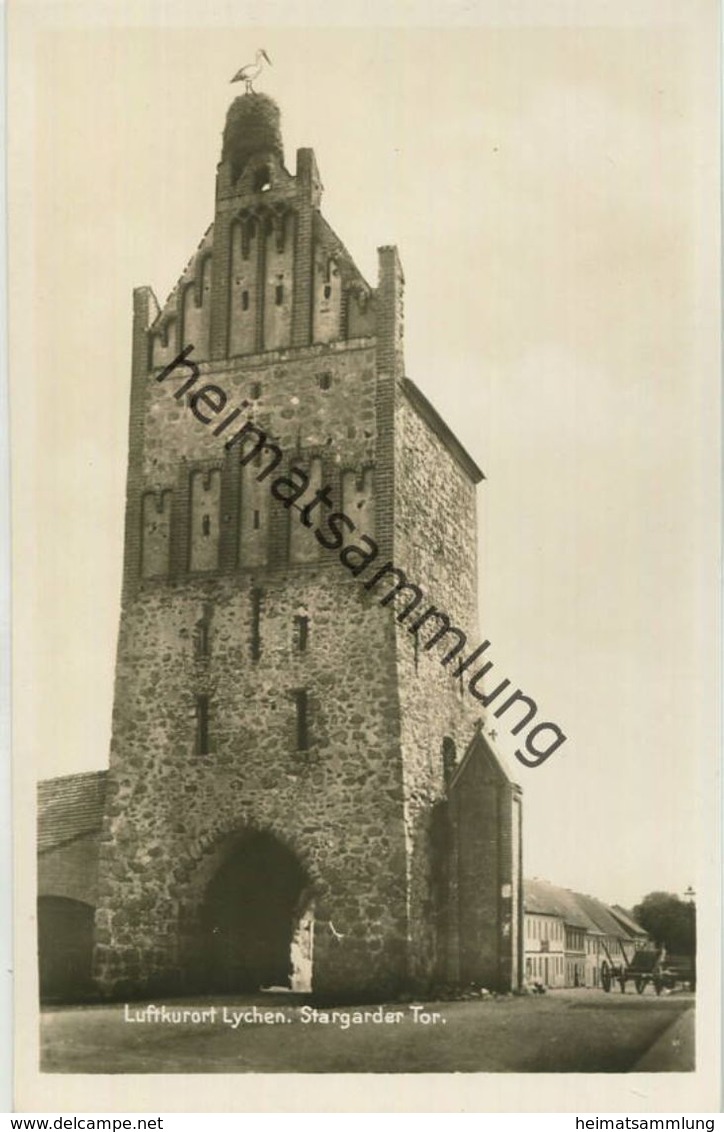 Lychen - Stargarder Tor - Foto-AK 30er Jahre - Verlag J. Goldiner Berlin - Lychen