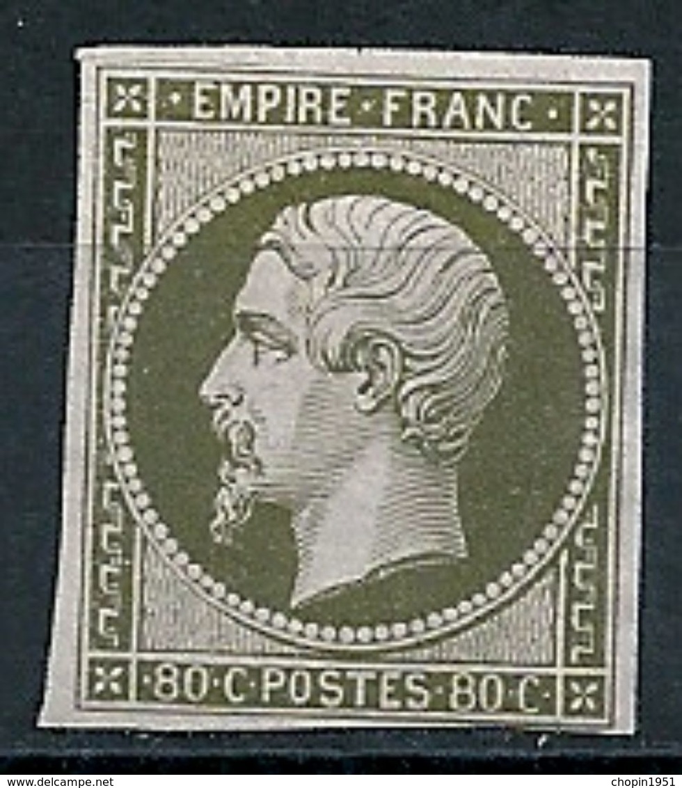 FRANCE - ESSAI POUR LA COULEUR - 80 CENTIMES OLIVE SUR ROSE NAPOLÉON - Autres & Non Classés