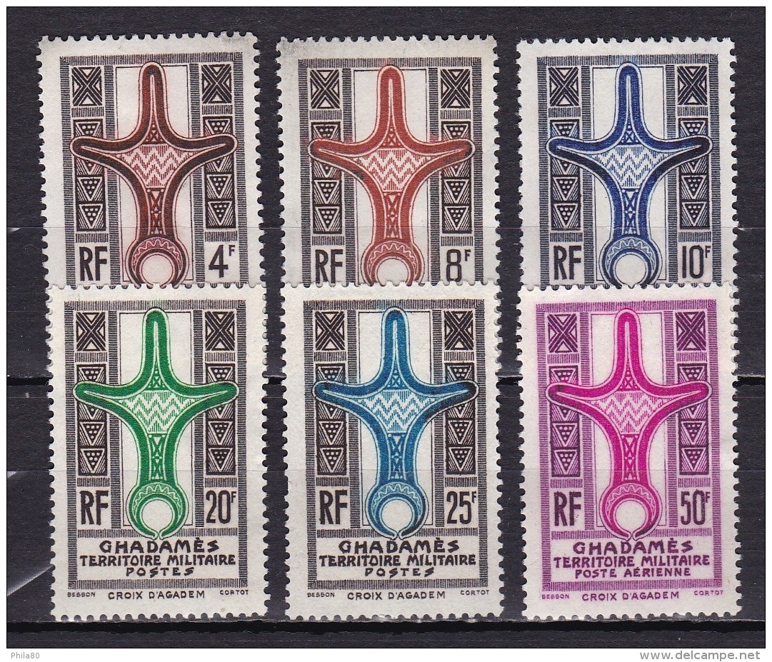 Ghadames N°1*,3*,4*,7*,8*, PA1* - Unused Stamps