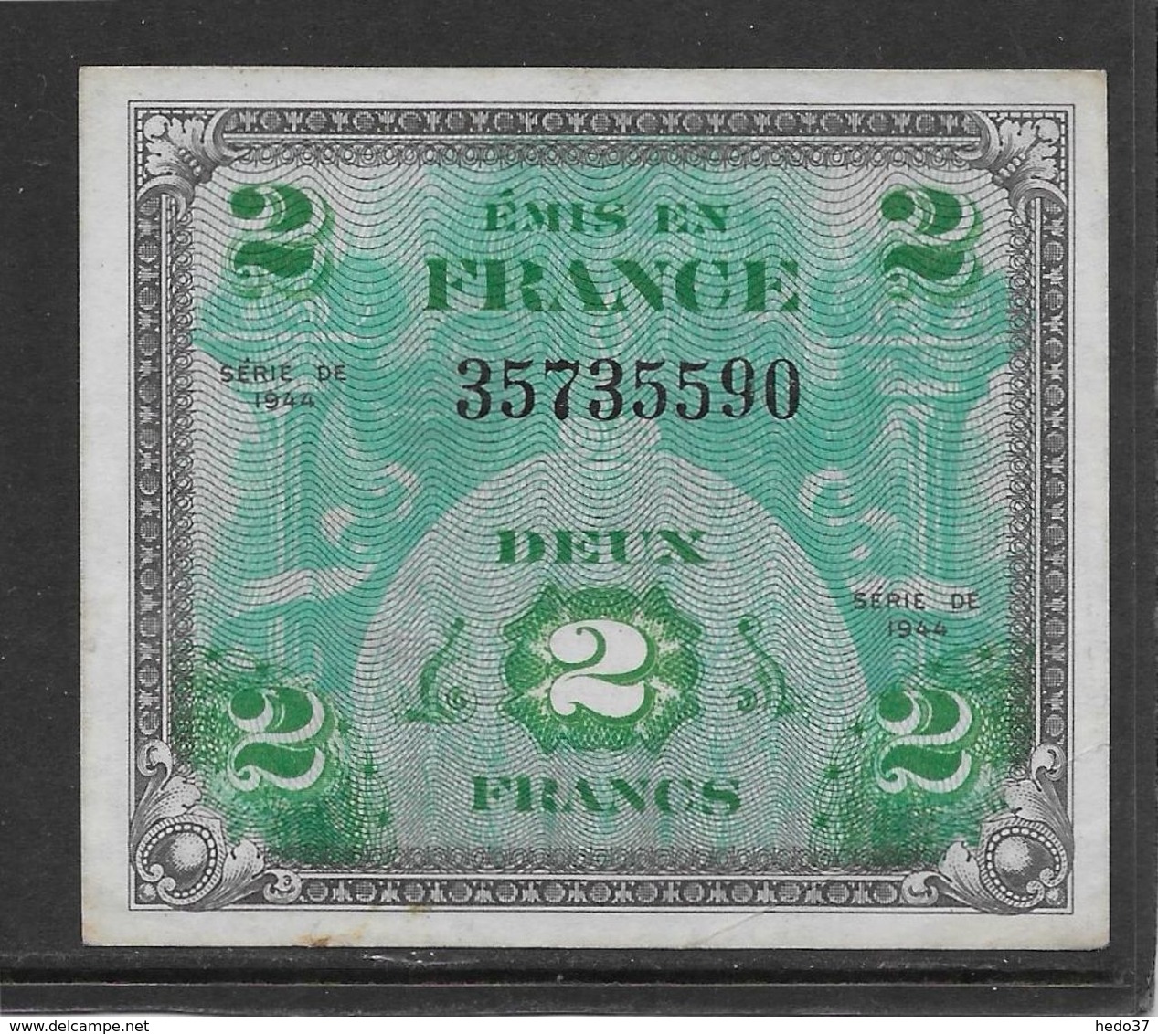 France Trésor 2 Francs Drapeau Juin 1944 Sans Série- Fayette N°VF 16-1 - SUP - 1944 Drapeau/France