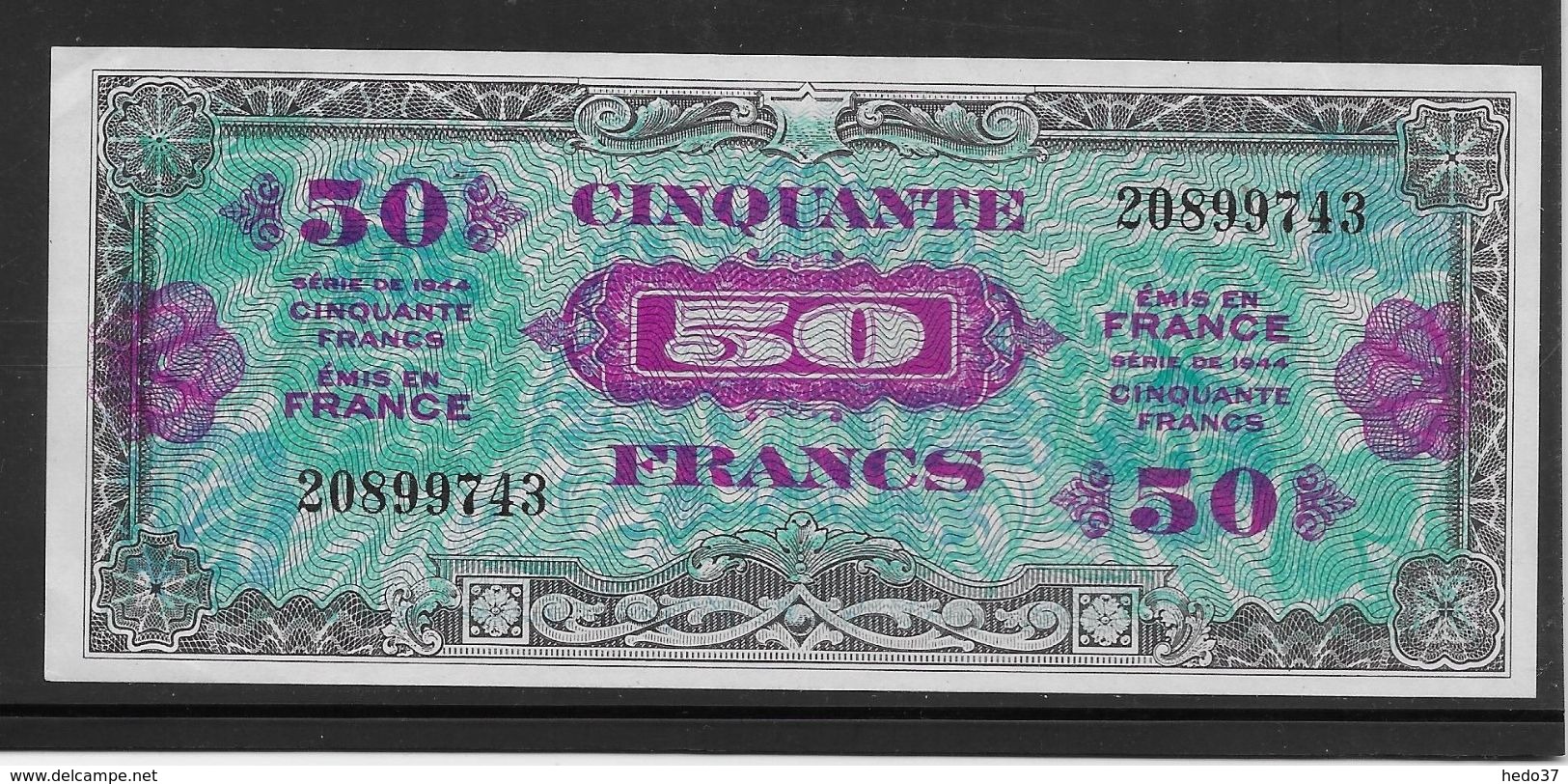 France Trésor 50 Francs Drapeau Juin 1944 Sans Série- Fayette N°VF 19-1 - SPL/NEUF - 1944 Drapeau/France