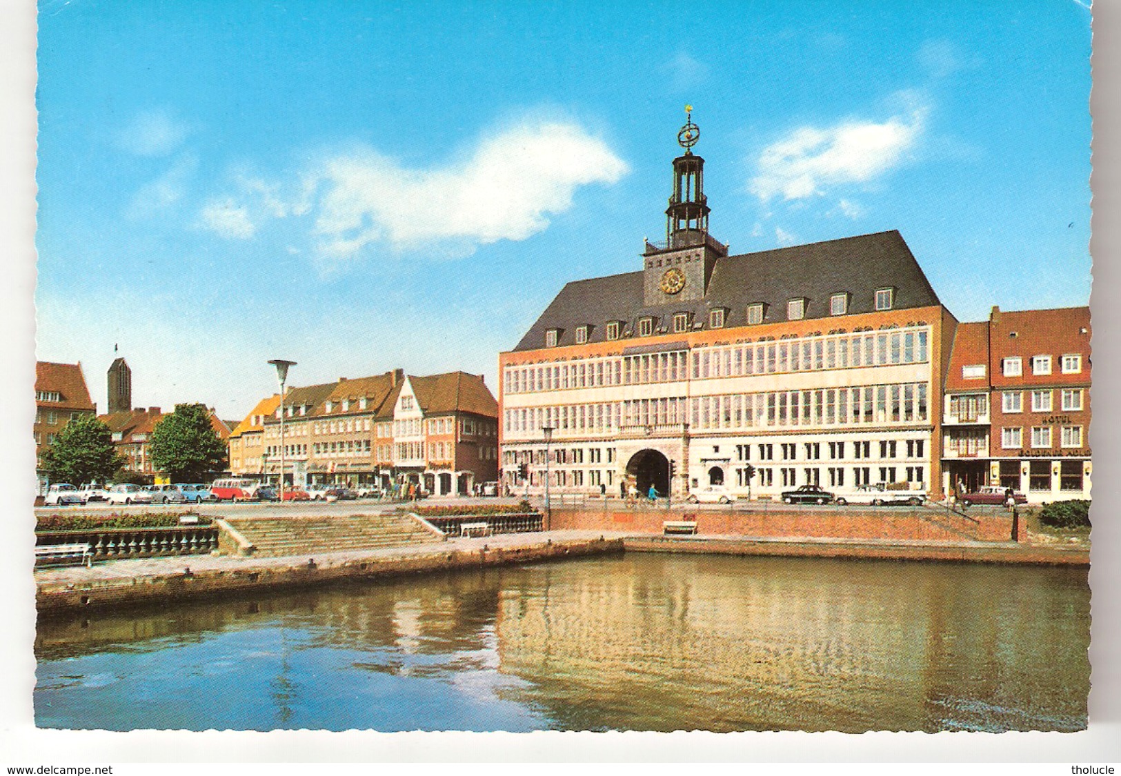 Deutschland-Emden (Niedersachsen)-1968-Rathaus-Combi VW-Mairie-Flamme "Post-omnibusse Verbinden Stadt Und Land" (scan) - Emden