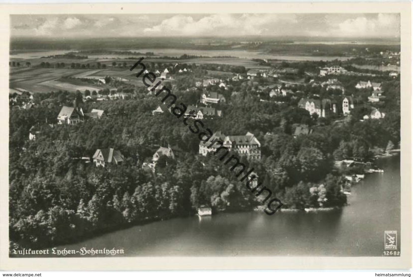 Lychen Hohenlychen - Fliegeraufnahme - Foto-AK 30er Jahre - Verlag Klinke & Co. Berlin - Lychen