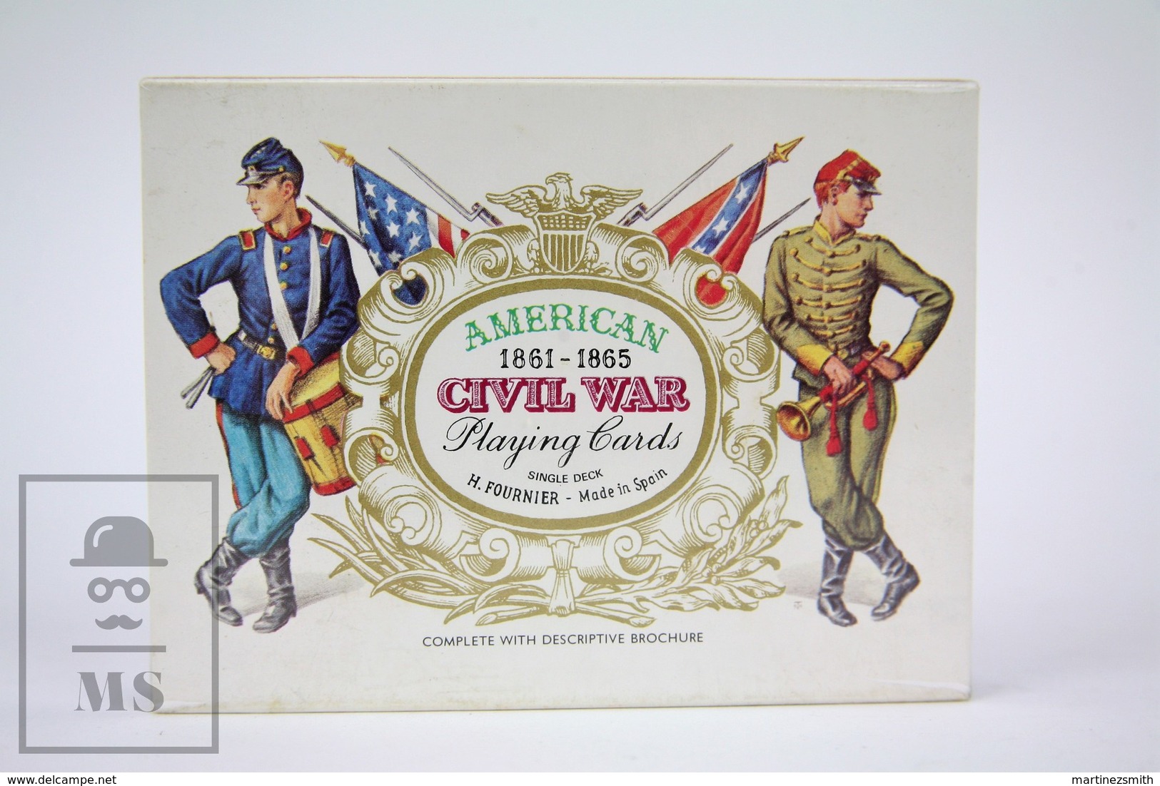 Vintage 1980's American Civil War 1861-1865 Playing Cards - Single Deck By H. Fournier, Spain - New - Playing Cards (classic)