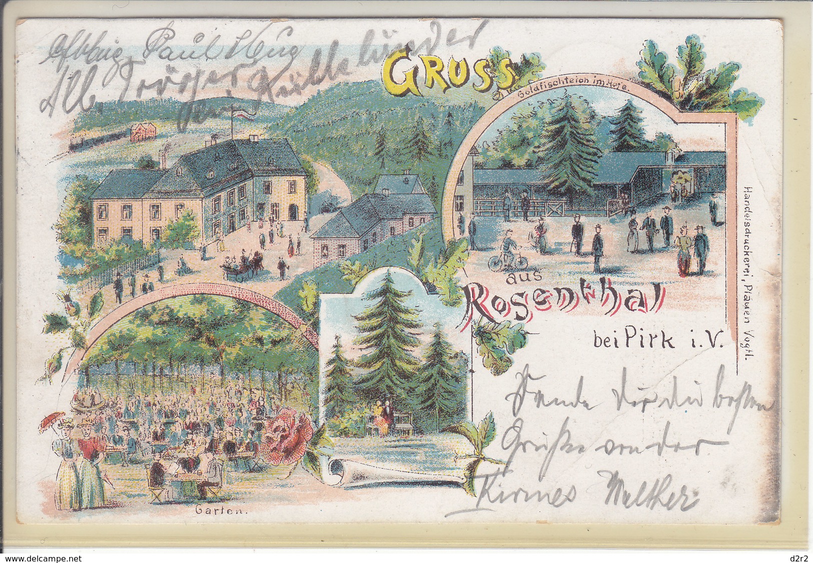 SOUVENIRS DE ROSENTHAL Bei Pirk    - MULTIVUE - LITHO - DOS UNIQUE - 27.10.02 - Rosenthal-Bielatal