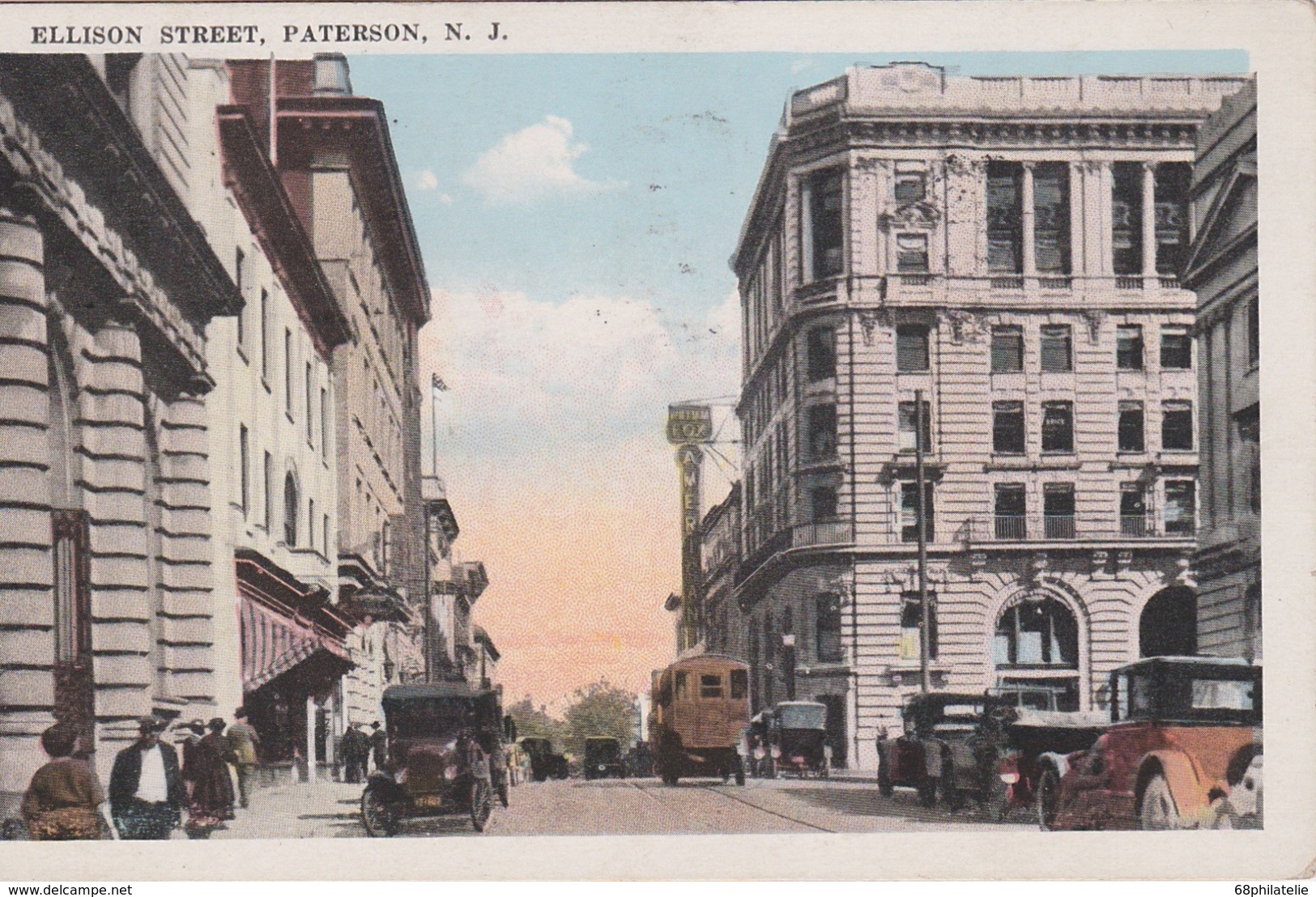 USA 1928 CARTE POSTALE DE PATERSON    ELLISON STREET - Paterson