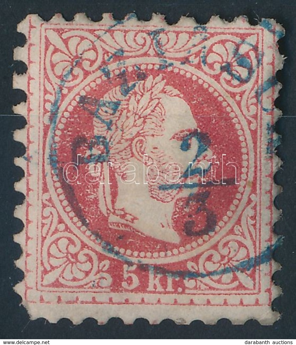 O 1867 5kr Kék 'BAZIASCH' Bélyegzéssel (Gudlin 300 P) - Andere & Zonder Classificatie