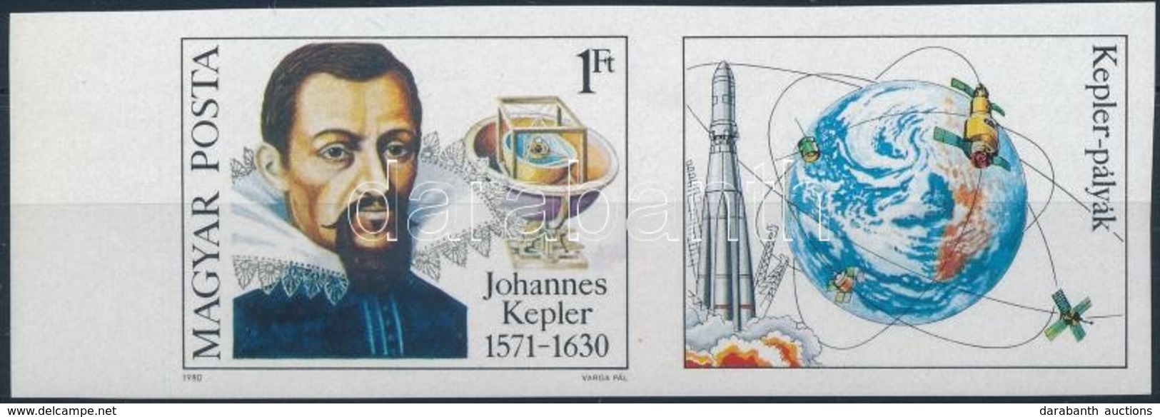 ** 1980 Johannes Kepler Vágott ívszéli Szelvényes Bélyeg (3.000) - Andere & Zonder Classificatie