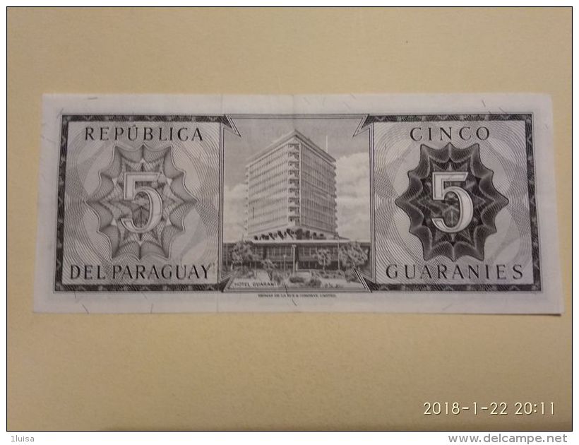 5  Guaranies   1952 - Paraguay