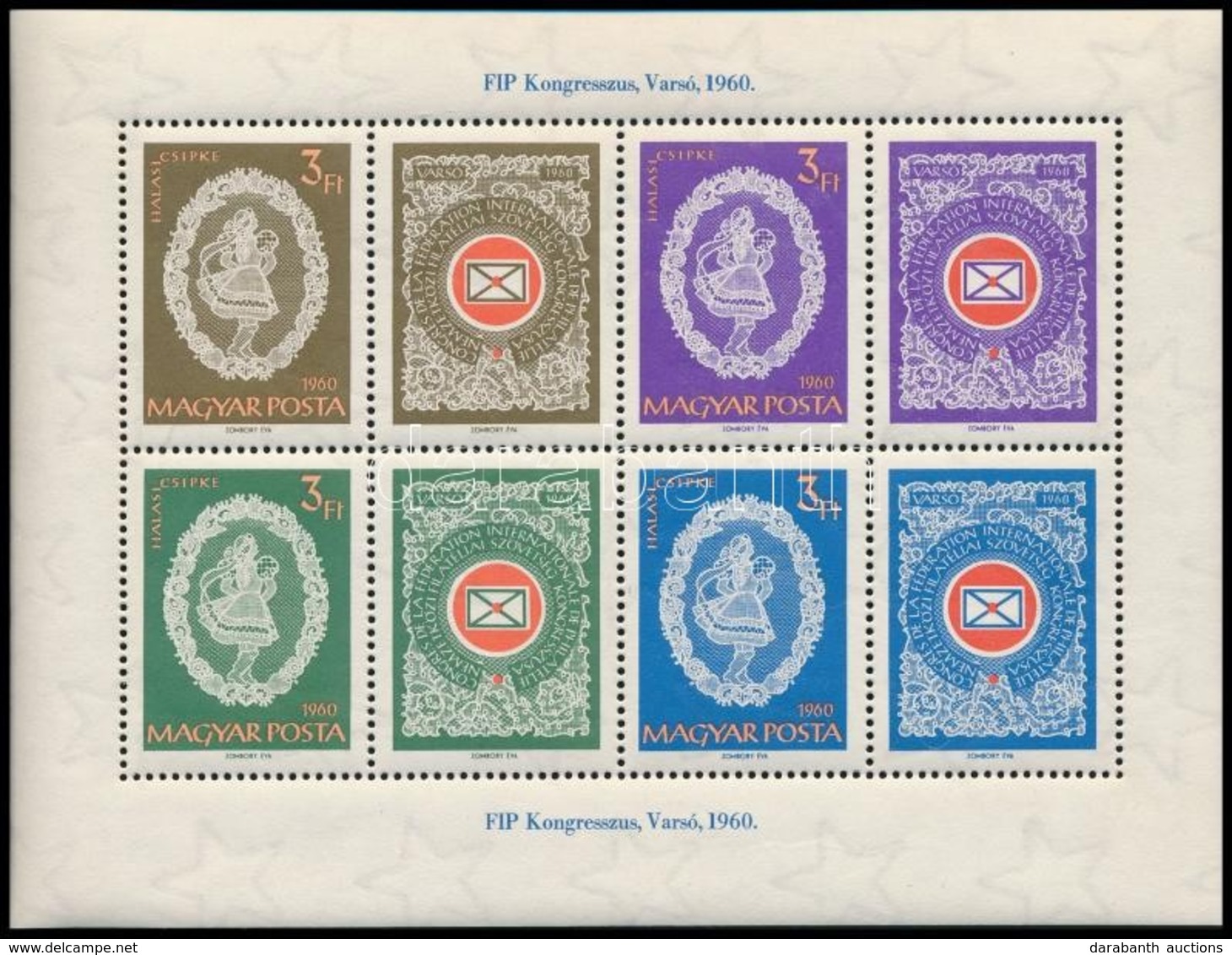 ** 1960 5 Db FIP (III.) Blokk (17.500) - Other & Unclassified