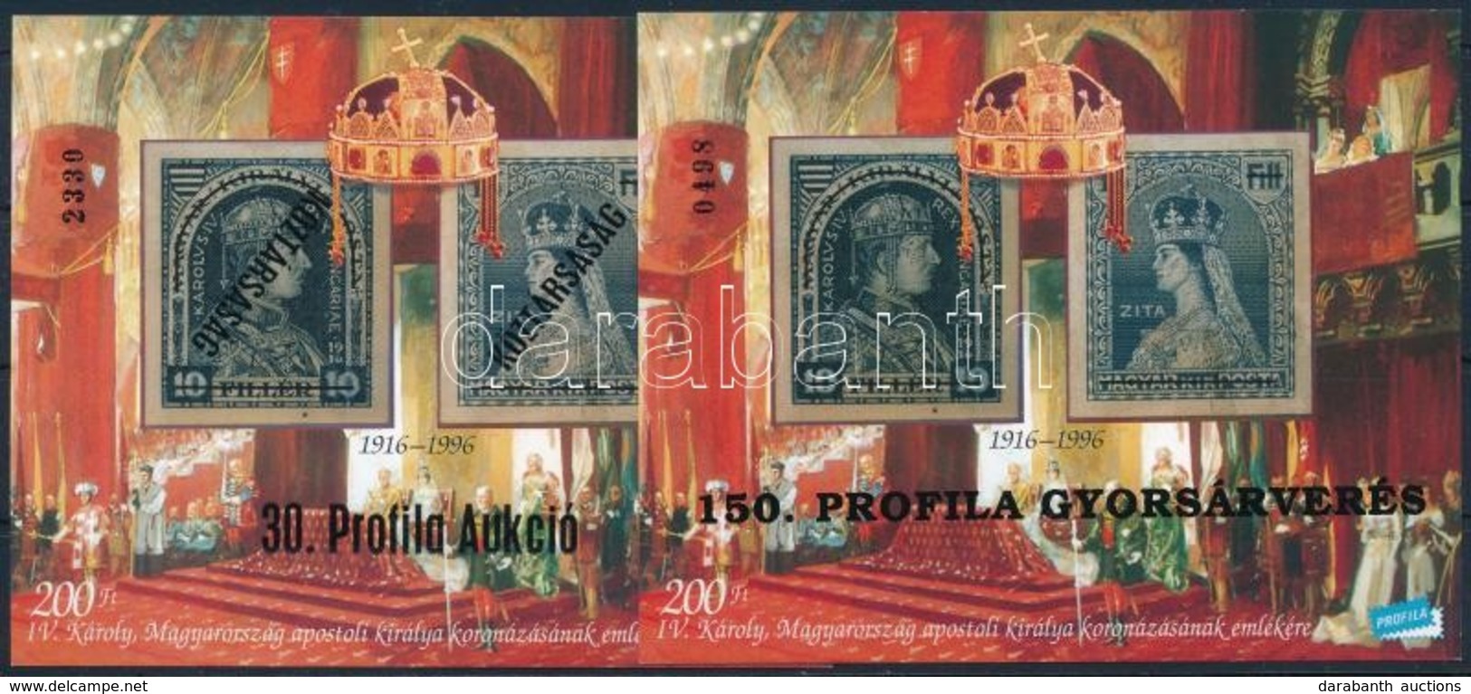 ** 1998/24 Köztársaság Profila Aukció Ajándéka, 30. Profila Aukció Emlékív (25.000) - Other & Unclassified