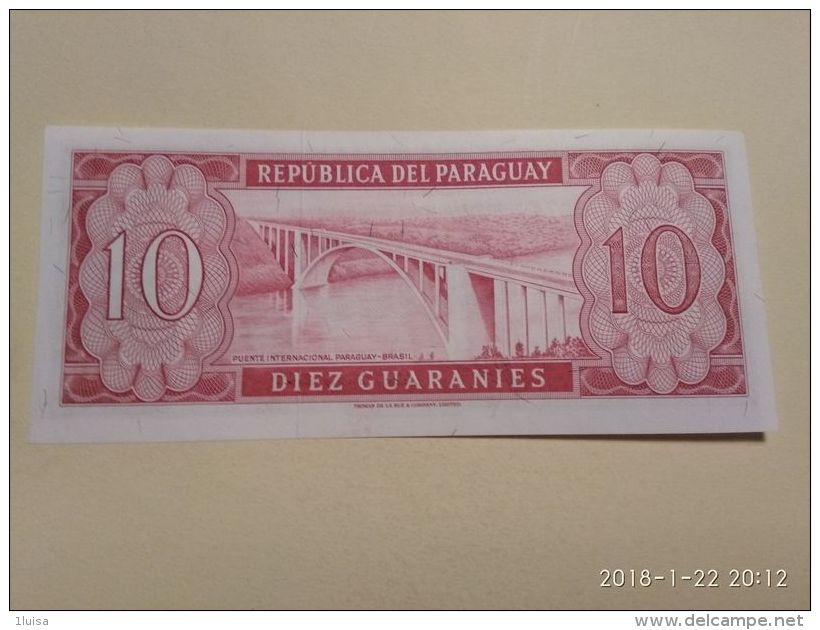 10  Guaranies   1952 - Paraguay