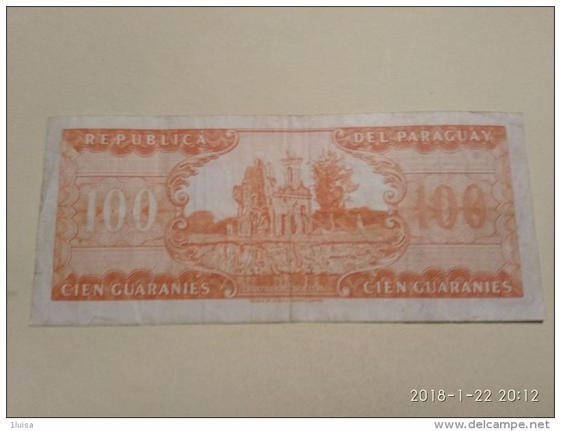 100  Guaranies   1952 - Paraguay