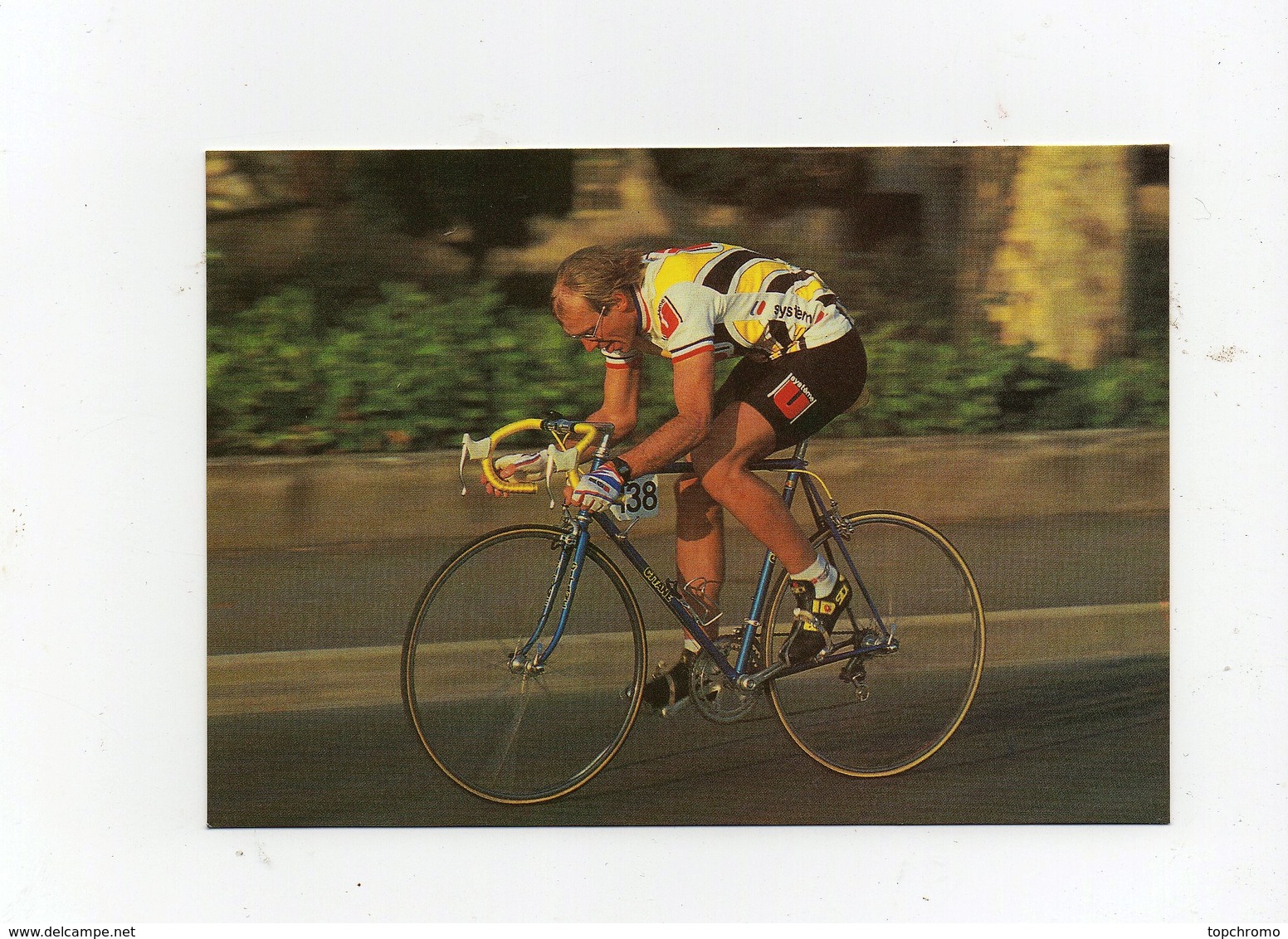 Carte Postale Laurent Fignon Equipe Du Système U Cycles Vélo Gitane Cyclisme 1986 - Cycling