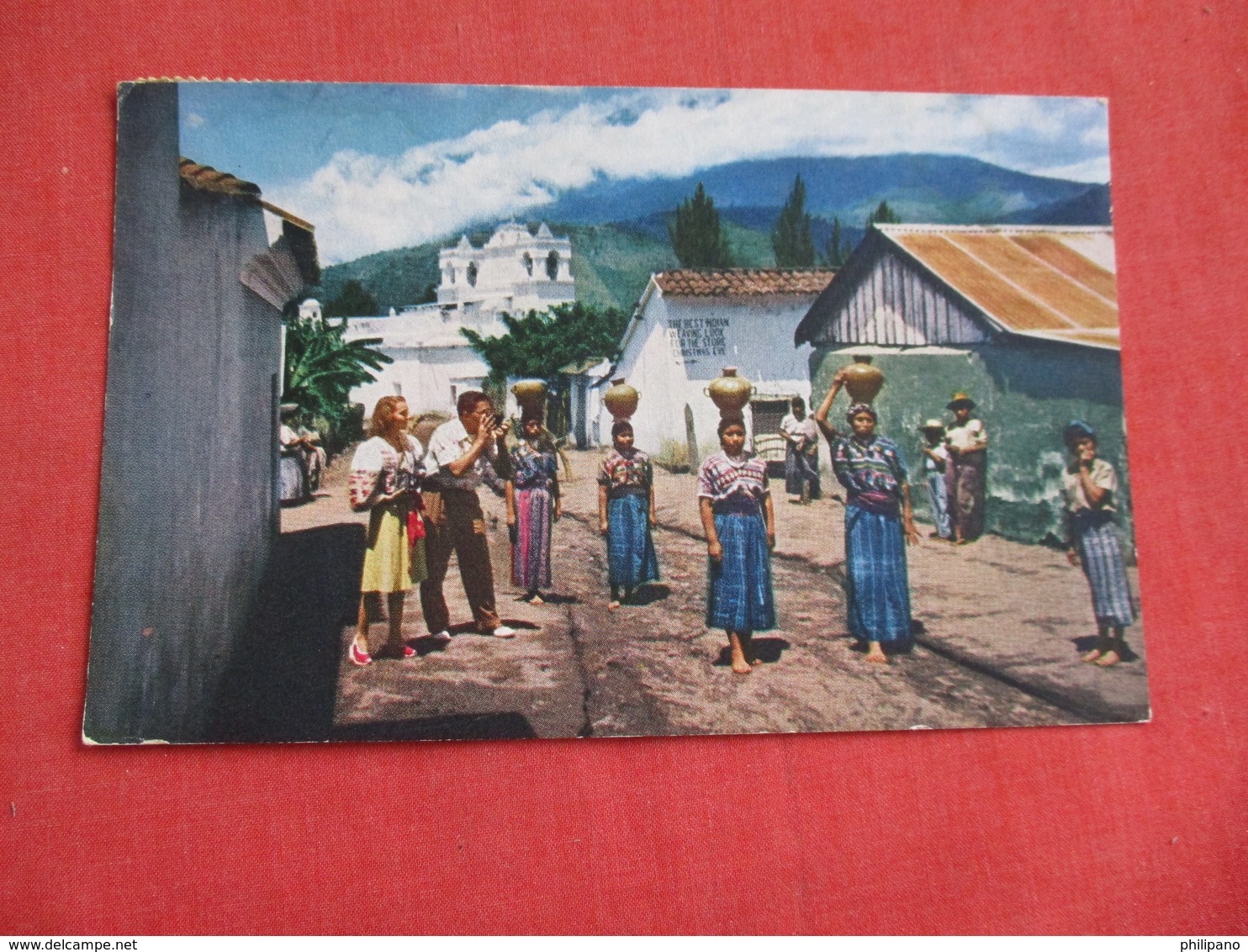 > Guatemala  Women Carrying Water Jugs  US Army APO Cancel Ref 2820 - Guatemala