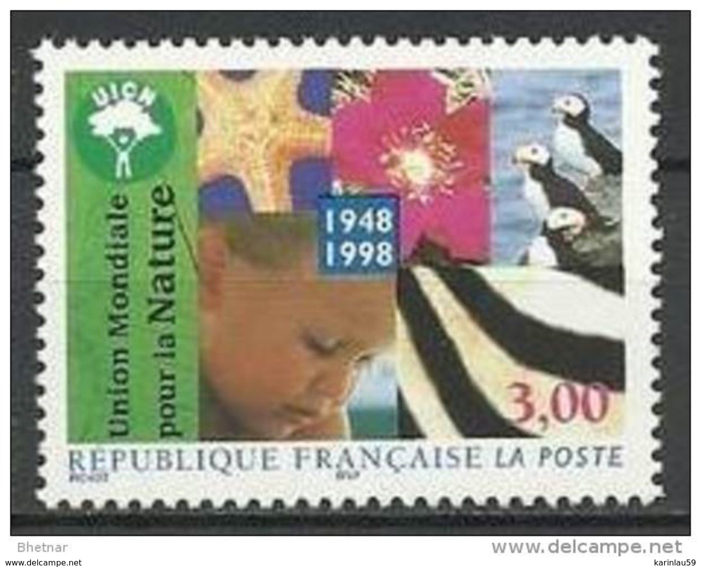 Timbre France YT 3198 " Union Mondiale Pour La Nature " 1998 Neuf - Unused Stamps