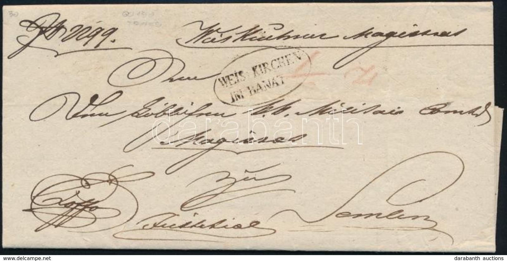 1837 Ex Offo ,,WEISSKIRCHEN IN BANAT' - Semlin - Other & Unclassified