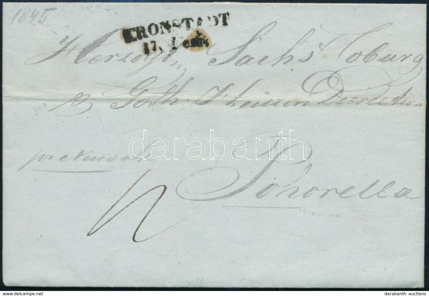 1845 Portós Levél ,,KRONSTADT' - Pohorella - Other & Unclassified