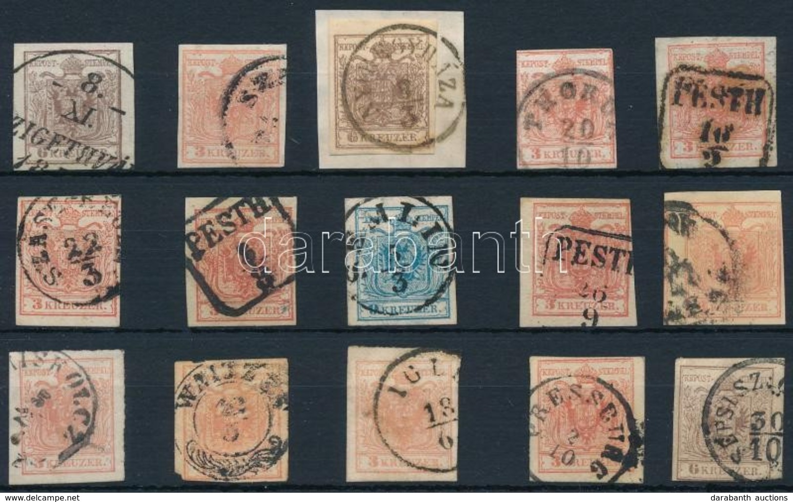 O 1850 15 Db Bélyeg Szép / Olvasható Bélyegzésekkel / 15 Stamps With Nice / Readable Cancellations - Andere & Zonder Classificatie