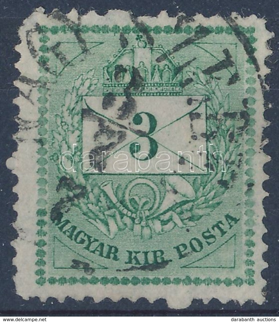 O 1874 Színesszámú 3kr Durva Gyöngy Javítással (ex Lovász) - Other & Unclassified