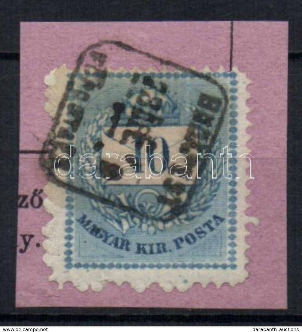 1874 10kr Lemezjavítás, Festékfoltok 'BUDAPEST FŐPOSTA P.U.' - Other & Unclassified