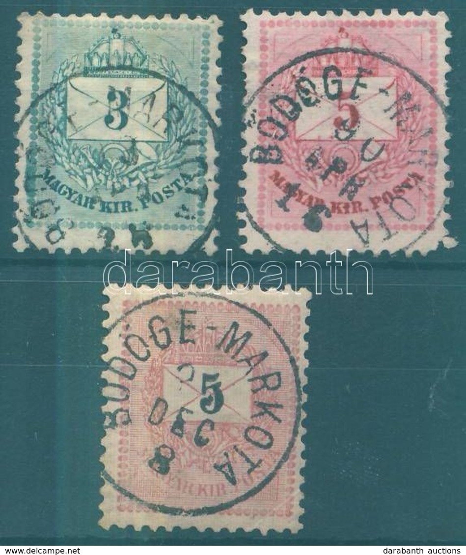 O 1881-1889 3 Klf Bélyeg / 3 Different Stamps 'BÖDÖGE-MARKOTA' - Other & Unclassified