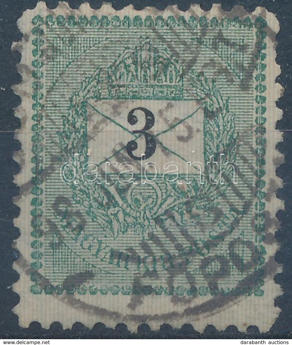 O 1889 3kr 11 1/2 Fogazással, Ritka - Other & Unclassified