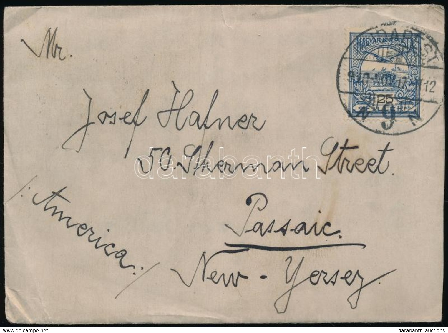 1910 Turul 25f Levélen New Jersey-be / Cover To New Jersey - Andere & Zonder Classificatie