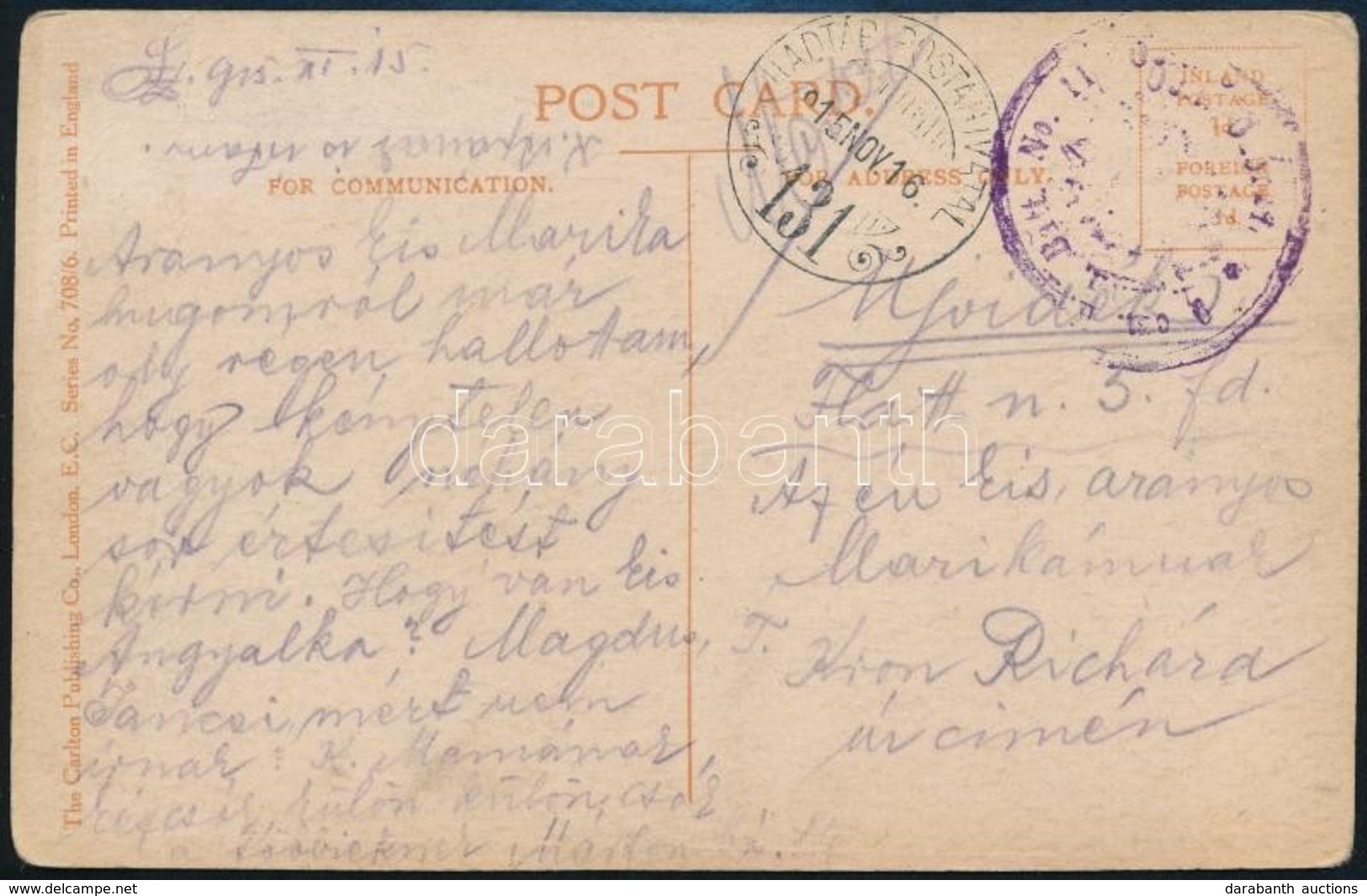 1915 Tábori Posta Képeslap / Field Postcard 'HP 131' - Andere & Zonder Classificatie