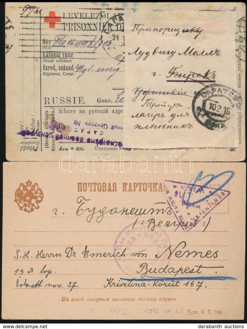 1915-1916  2 Db Orosz Hadifogoly Levelezőlap - Other & Unclassified