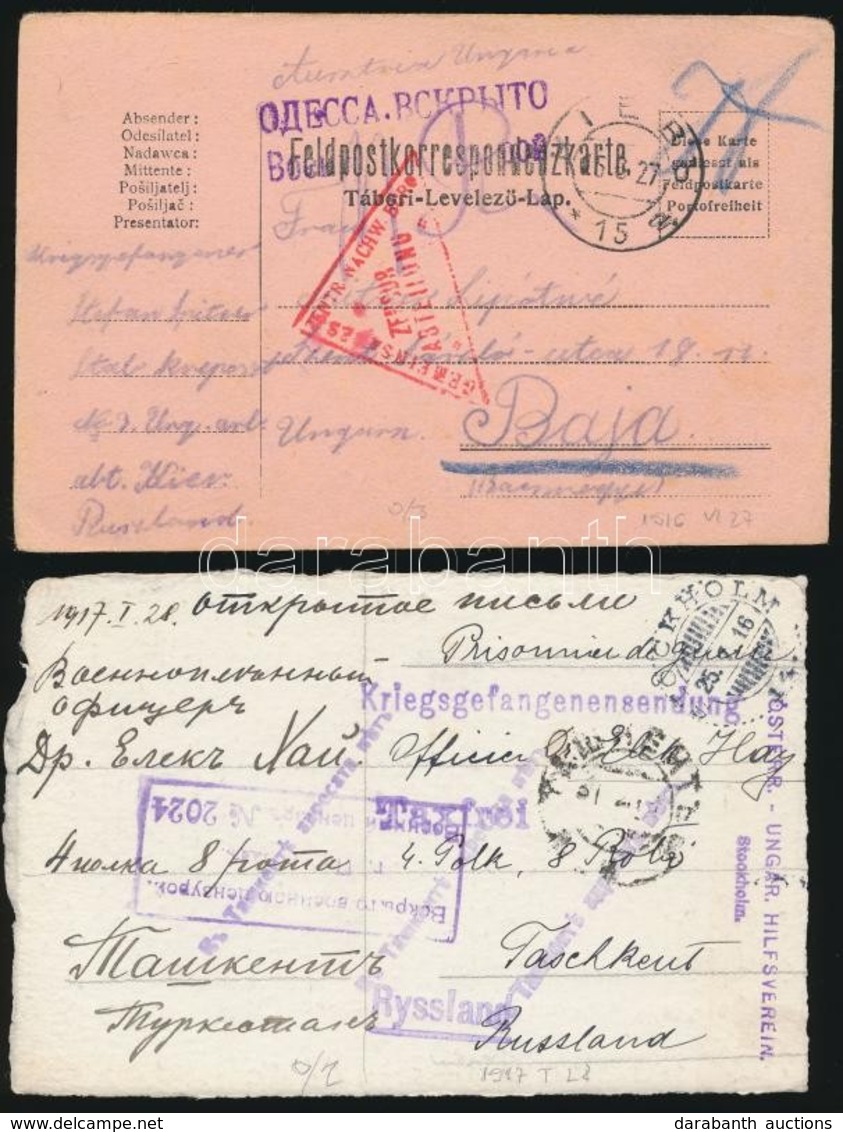 1916-1917  2 Db Orosz Hadifogoly Levelezőlap - Other & Unclassified