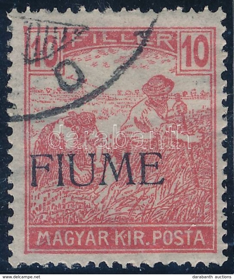 O Fiume 1918 Arató 10f Gépi Felülnyomással (1.200.000) / Mi 12 With Machine Overprint. Certificate: Bodor - Other & Unclassified