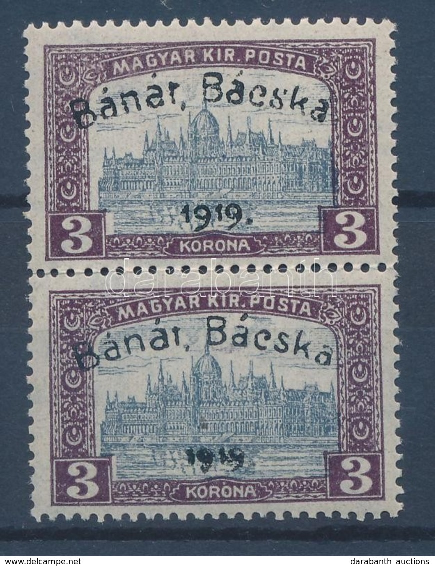 ** Bánát-Bácska 1919 Parlament 3K Pár Garancia Nélkül (**40.000) - Andere & Zonder Classificatie