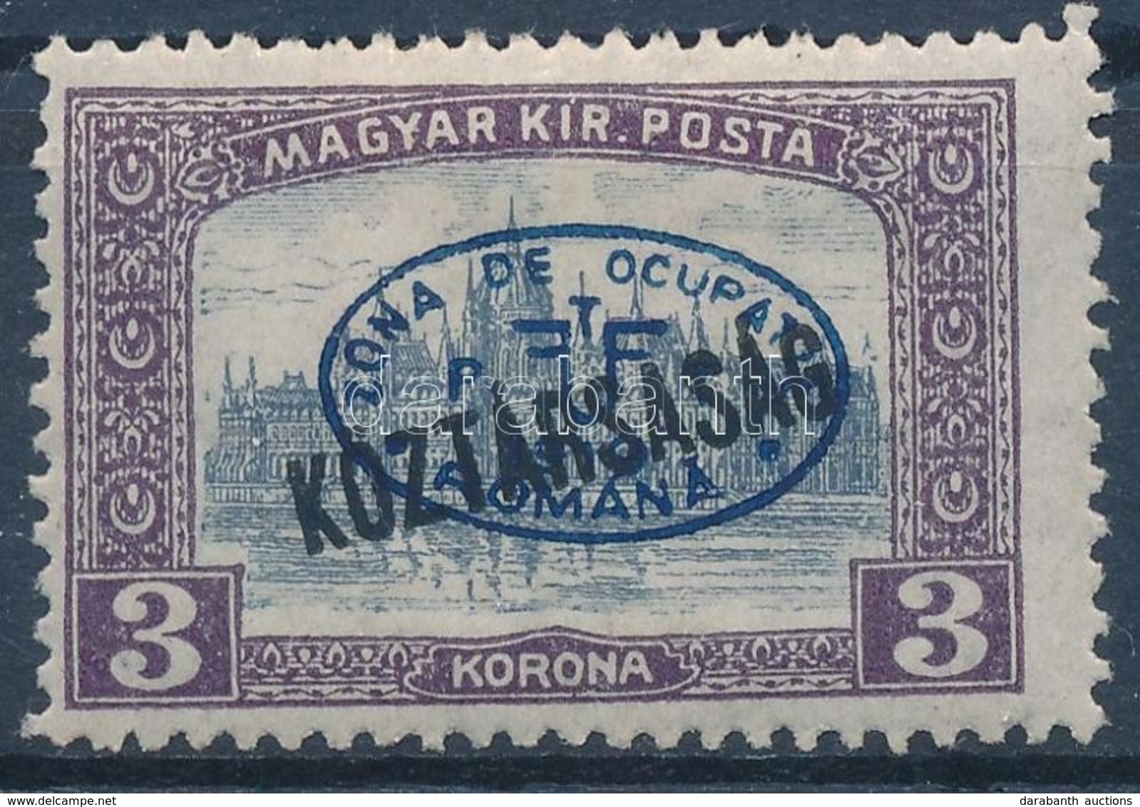 * Debrecen I. 1919 Parlament/Köztársaság 3K Kék Felülnyomással Garancia Nélkül (**25.000) - Other & Unclassified