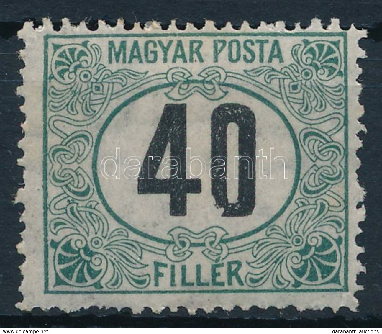 * 1920 Magyar Posta Portó 40f, Sérült '0' Az értékszámban - Andere & Zonder Classificatie