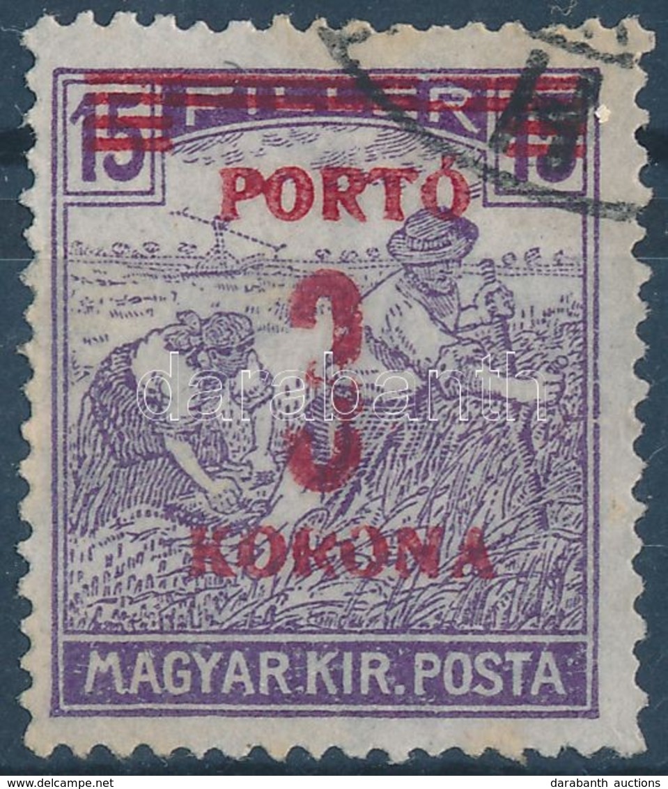 O 1921 Kisegítő Portó 3 K Hiányos értékszám - Andere & Zonder Classificatie