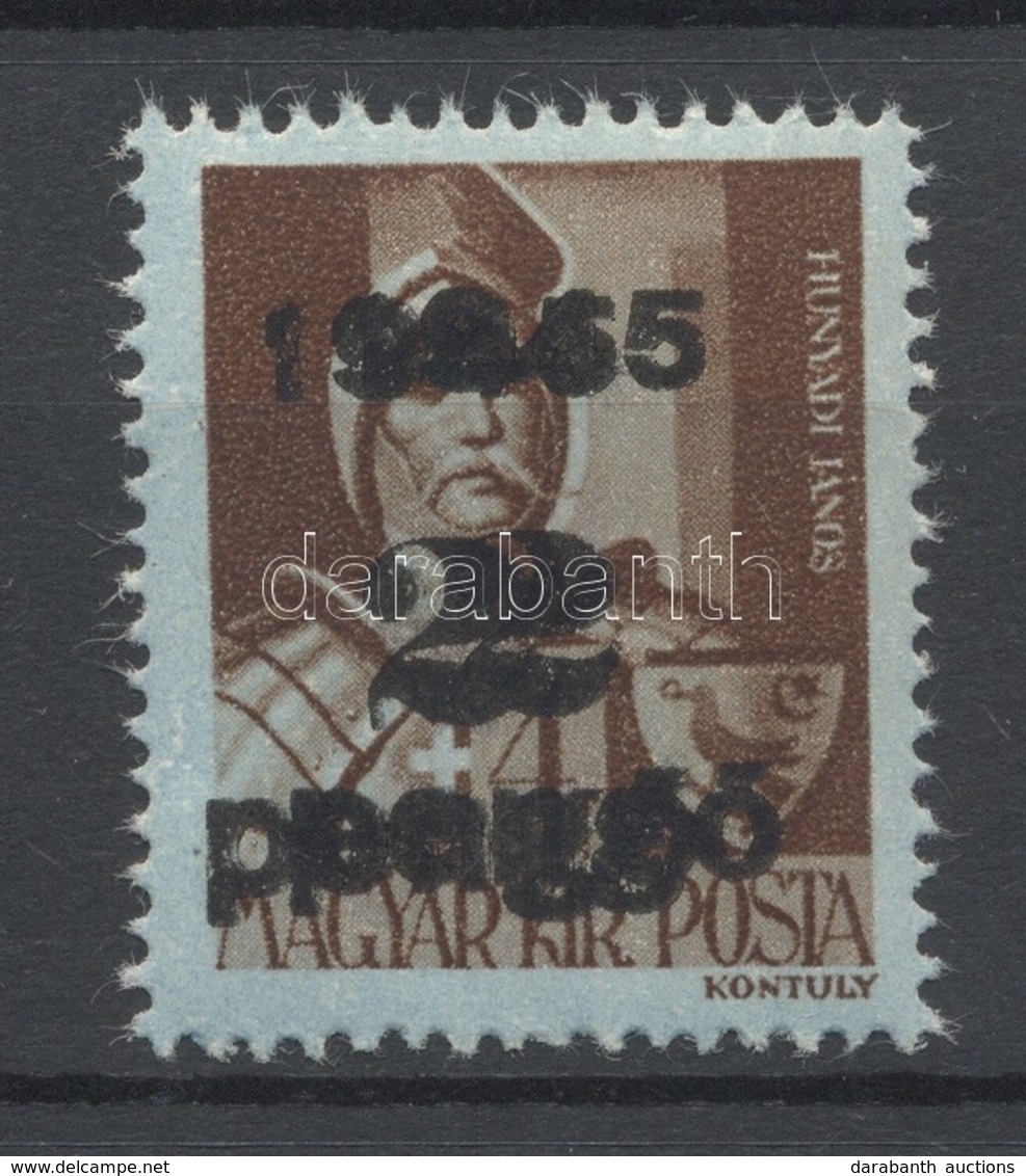 ** 1945 Kisegítő 2P/4f Kettős Felülnyomással / Mi 803, Double Overprint - Other & Unclassified