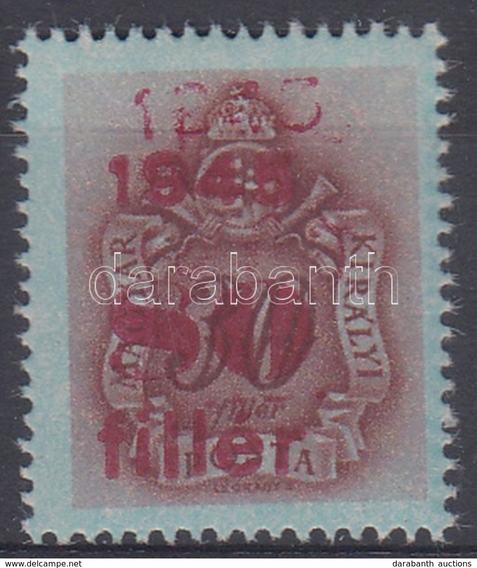 ** 1945. Kisegítő Portó 80f/30f Kettős Felülnyomással / Postage Due Mi. 172 With Double Overprint - Andere & Zonder Classificatie