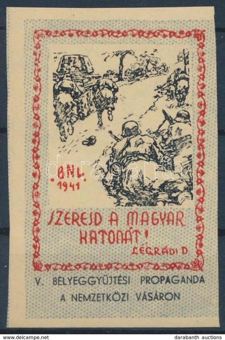 ** 1941/4abb II BNV Bélyeggyűjtési Propaganda Emlékív Körbevágva - Other & Unclassified